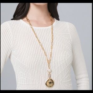 WHBM - Faux Pearl Pendant Necklace